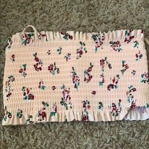 Floral Pink Bathing Suit Top